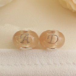 ペットの毛から作るジュエリー犬 猫 うちの子オーダー  イニシャル入り　毛玉ジュエリービーズ 4枚目の画像