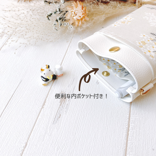 仕分けポケットペンケース/ナースポーチ/フェイクレザー×防水オックス