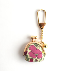 Tiny kiss lock purse keychain Liberty "Poppy and Daisy"[152] 第2張的照片