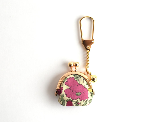 Tiny kiss lock purse keychain Liberty "Poppy and Daisy"[152] 第2張的照片