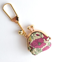 Tiny kiss lock purse keychain Liberty "Poppy and Daisy"[152] 第3張的照片