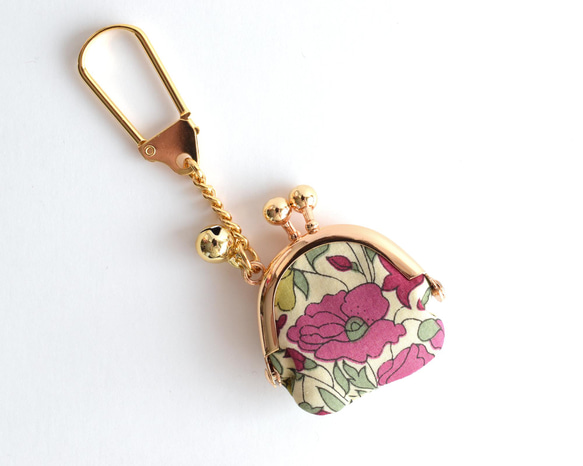 Tiny kiss lock purse keychain Liberty "Poppy and Daisy"[152] 第3張的照片