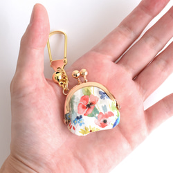 Tiny kiss lock purse keychain Liberty "Felda" UK [153] 第3張的照片