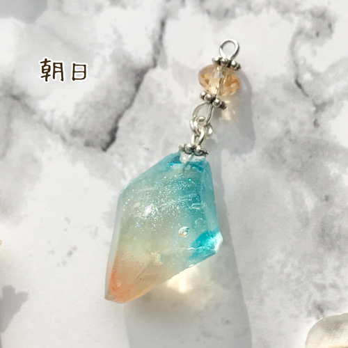 空色 鉱石レジンネックレス ネックレス・ペンダント キツネ 通販