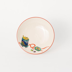 【吉祥猫（にゃー）】「貝桶」湯呑＆小皿セット　京焼　清水焼　縁起物　木村染匠 4枚目の画像