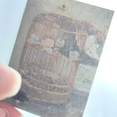 豆本風の紙モノ 「世界の名画 物語」ロートレック ゴッホ 紙モノ 100枚