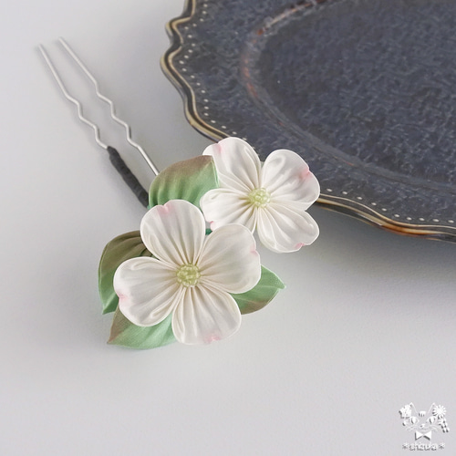 つまみ細工髪飾り花haru 19-26 つまみ細工髪飾り はるの華 コーム mameまめ工房 通販 17001912