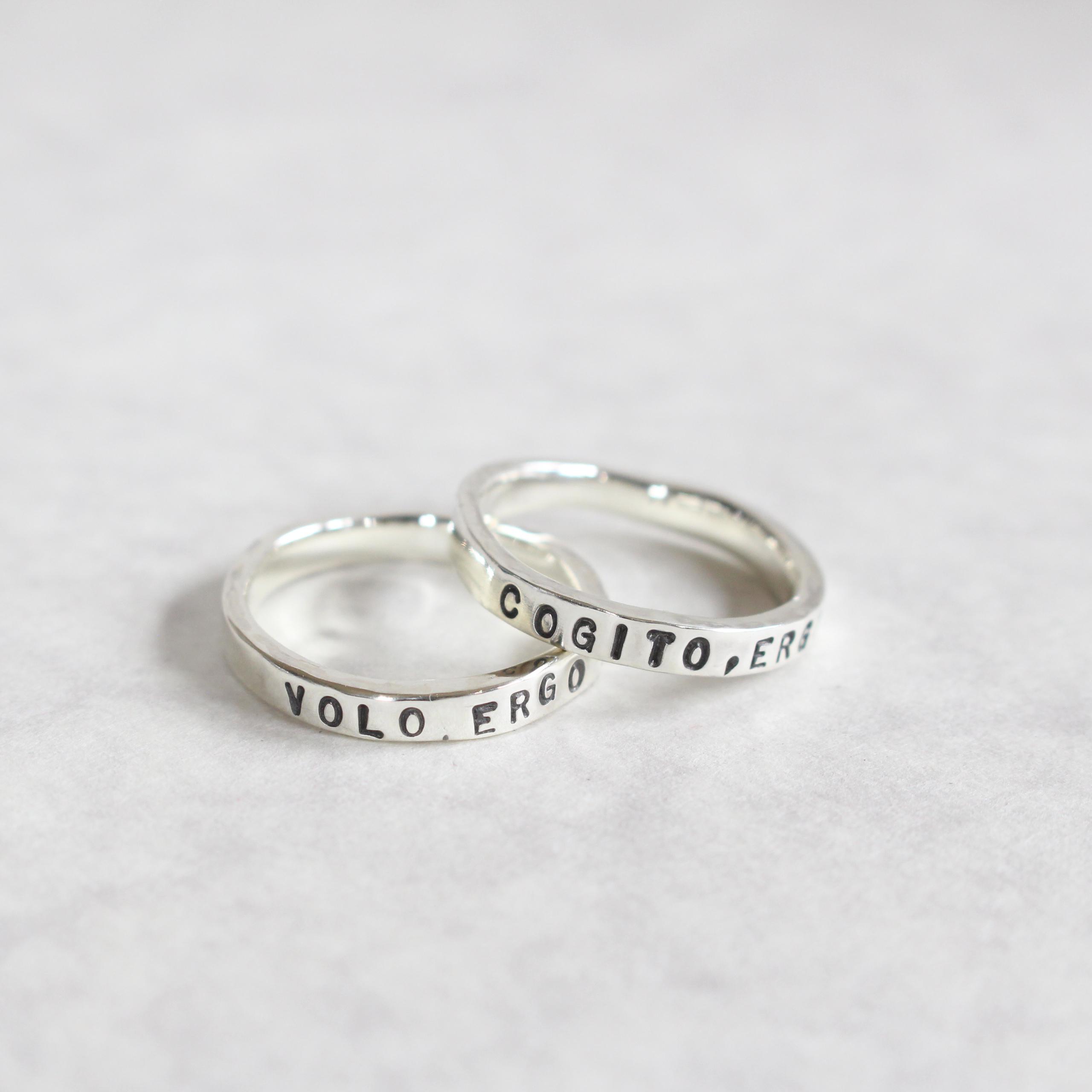 【Cogito / Volo, ergo sum】銀に願いを コギト・ウォロエルゴスム / シンプルシルバーリング