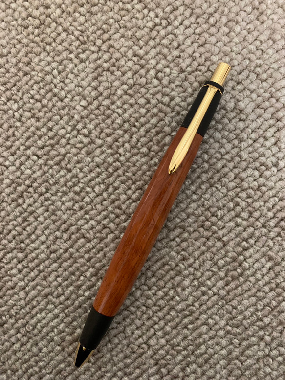 野原工芸　本花梨虎杢　シャーペン　金金具 野原工芸 限定品 本花梨虎杢 シャーペン 文房具・事務用品