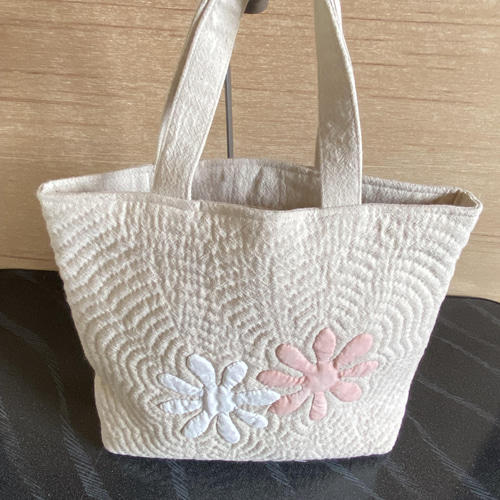 ハワイアンキルト☆ティアレのトートバック トートバッグ ゆめ工房