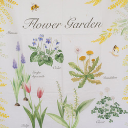 ミモザと野花の庭・タペストリー・テーブルクロス　Flower garden/ Tapestry 3枚目の画像
