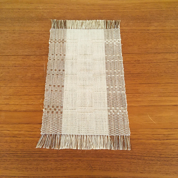 草木染め・手織り　テーブルセンター　TC06 4枚目の画像
