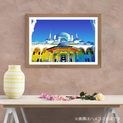【アートポスター】トルコ イスタンブールのスルタンアフメト・モスク（作品No.350） 3枚目の画像