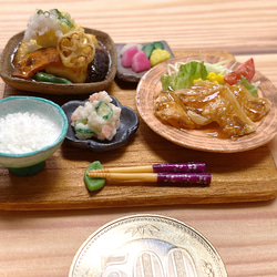 【ミニチュアフード】ちょっと贅沢な生姜焼き定食A 5枚目の画像
