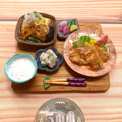【ミニチュアフード】ちょっと贅沢な生姜焼き定食A 8枚目の画像