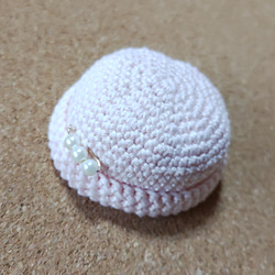 コットン糸のぴんく・ピンク帽セット 4枚目の画像