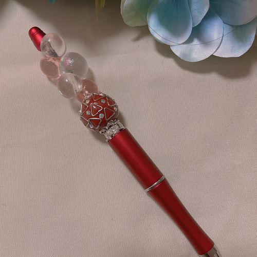 カスタムボールペン✩.*˚レッドラメなし✩.*˚4月替芯サービス♡ ペン