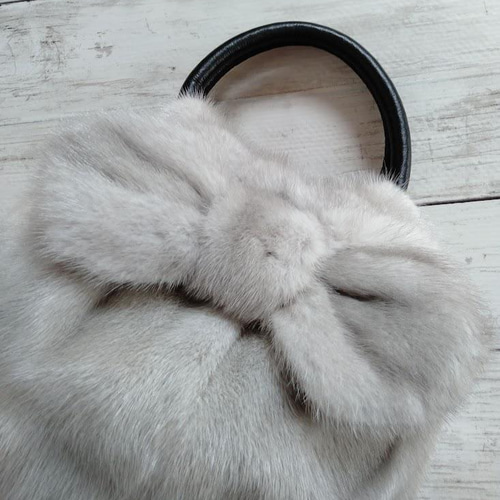 new antique fur ¶ ☆受注生産☆サファイアミンクリボン付きグラニー
