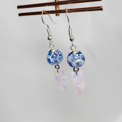 水面 ミニ風鈴ピアス/イヤリング ピアス（フック・チェーン