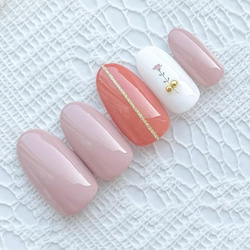 シンプル ハート ハートホロ 秋ネイル ジェルネイルチップ ネイル