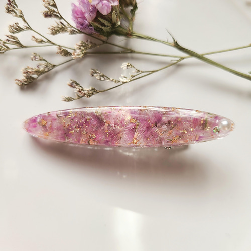 ♡2点～送料無料♡ピンクパープル スターチスの花びらが舞うボタニカル