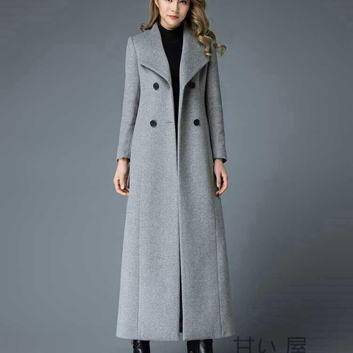 ロングアウター マキシ丈 マキシコート 超ロングコートレディース 無地