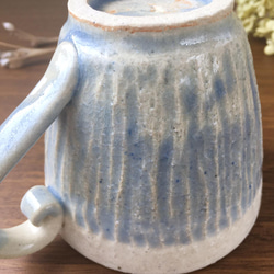 陶器の大きめマグカップ【海】 4枚目の画像