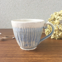 陶器の大きめマグカップ【海】 2枚目の画像