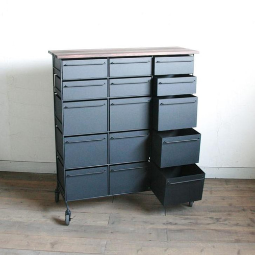 極美品☆IRON 8 DRAW CHEST☆キャビネット チェスト BICASA