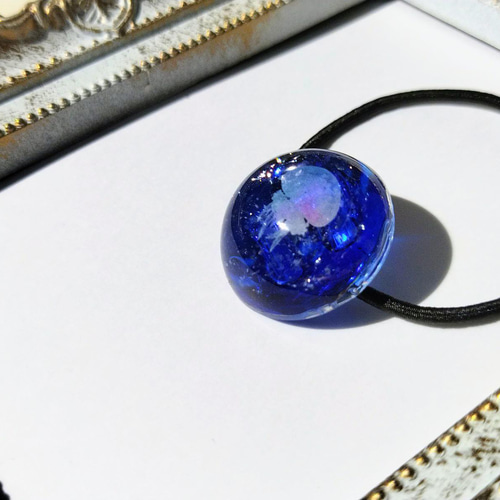 半球の深海クラゲヘアゴム / 海 / 海の中 / レジン ヘアゴム 華昇 優羽