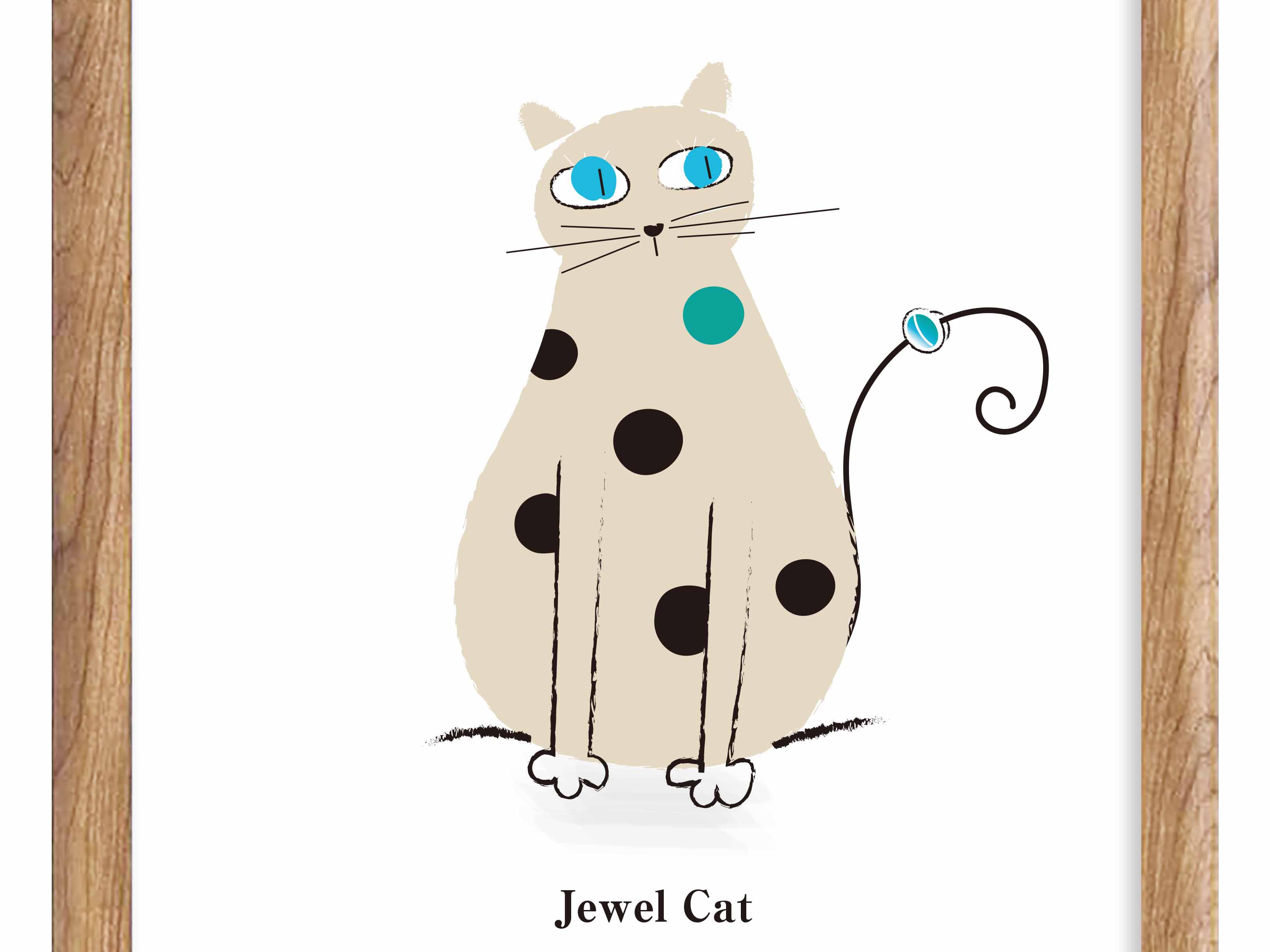 誕生日プレゼント　結婚祝い　新築祝い　ポスターA4　　アート　seiで検索　おしゃれ　かわいい　ネコ　c-19