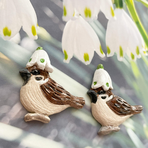 白珊瑚　ブローチ　花と鈴 163998_03.jpg