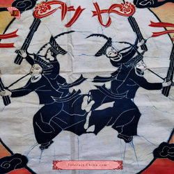 中国 バティック 民族トライバルアート ペインティング ５６x１４３cm 漢民族 インテリア ルーム 装飾 #162 3枚目の画像
