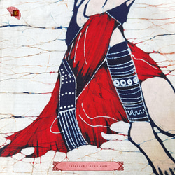 中国 バティック 民族トライバルアート ペインティング ４３x１１２cm 漢民族 インテリア ルーム 装飾 #441 3枚目の画像