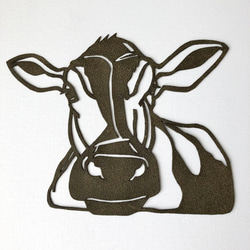 ■送料無料■ Leather  Picture  - 和柄の牛 / 市松模様  - 3枚目の画像