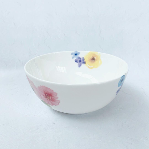 ポーセラーツ】フラワー柄ボウル4点セット お椀・ボウル・鉢 amica