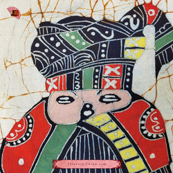 中国 バティック 民族トライバルアート ペインティング ２５x４３cm 漢民族 インテリア ルーム 装飾 #469 2枚目の画像