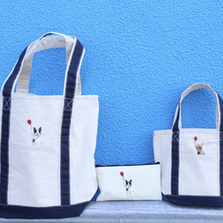 フレンチブルドッグ　/トートバッグ　L　受注生産品 5枚目の画像