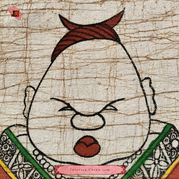 中国 バティック 民族トライバルアート ペインティング ３２x４０cm 漢民族 インテリア ルーム 装飾 #524 2枚目の画像