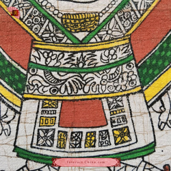 中国 バティック 民族トライバルアート ペインティング ３２x４０cm 漢民族 インテリア ルーム 装飾 #524 3枚目の画像