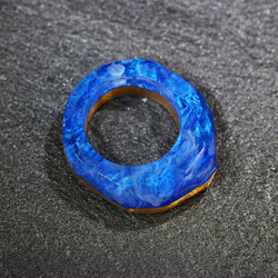 【送料無料】Wood Resin Ring/Sky ～ウッドレジンリング～ 5枚目の画像