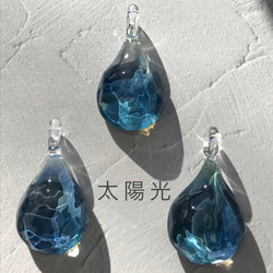Sea glass pendant　L＊ブルーミックス 2枚目の画像
