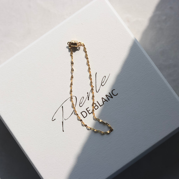【Perle de blanc Jewelry】14kgf classical petal bracelet 1枚目の画像
