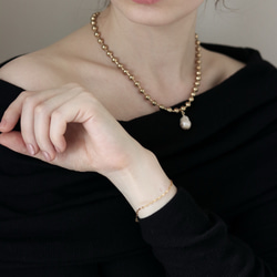 【Perle de blanc Jewelry】14kgf classical petal bracelet 10枚目の画像