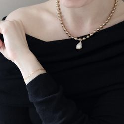 【Perle de blanc Jewelry】14kgf classical petal bracelet 3枚目の画像