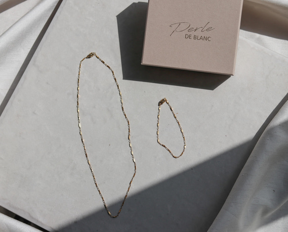 【Perle de blanc Jewelry】14kgf古典費加洛手鍊 第7張的照片