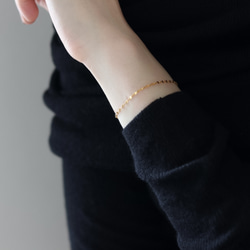 【Perle de blanc Jewelry】14kgf classical petal bracelet 2枚目の画像