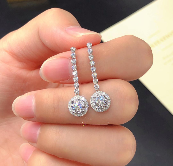 天然ダイヤモンドピアス1ct k18 ピアス（その他） パール大好き(購入前