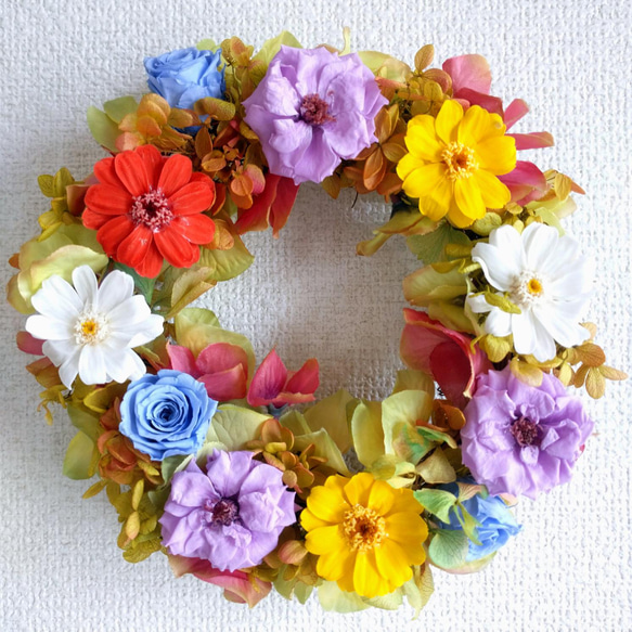 カラフルなリース リース Rowan 通販 13762722｜Creema(クリーマ)