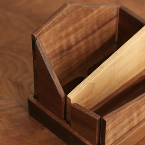 受注生産 職人手作り 卓上収納 ペン立て オフィス 無垢材 天然木